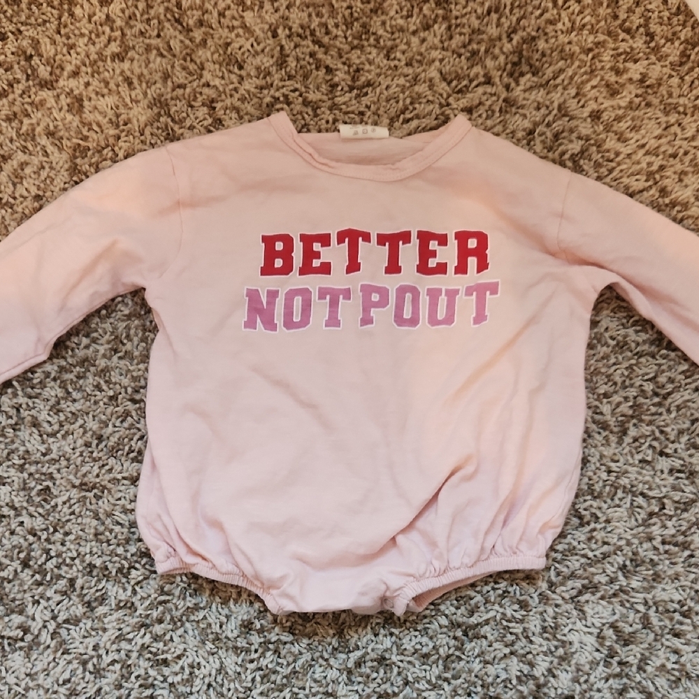 Pink Kids Shirt with 'Better Not Pout' Design